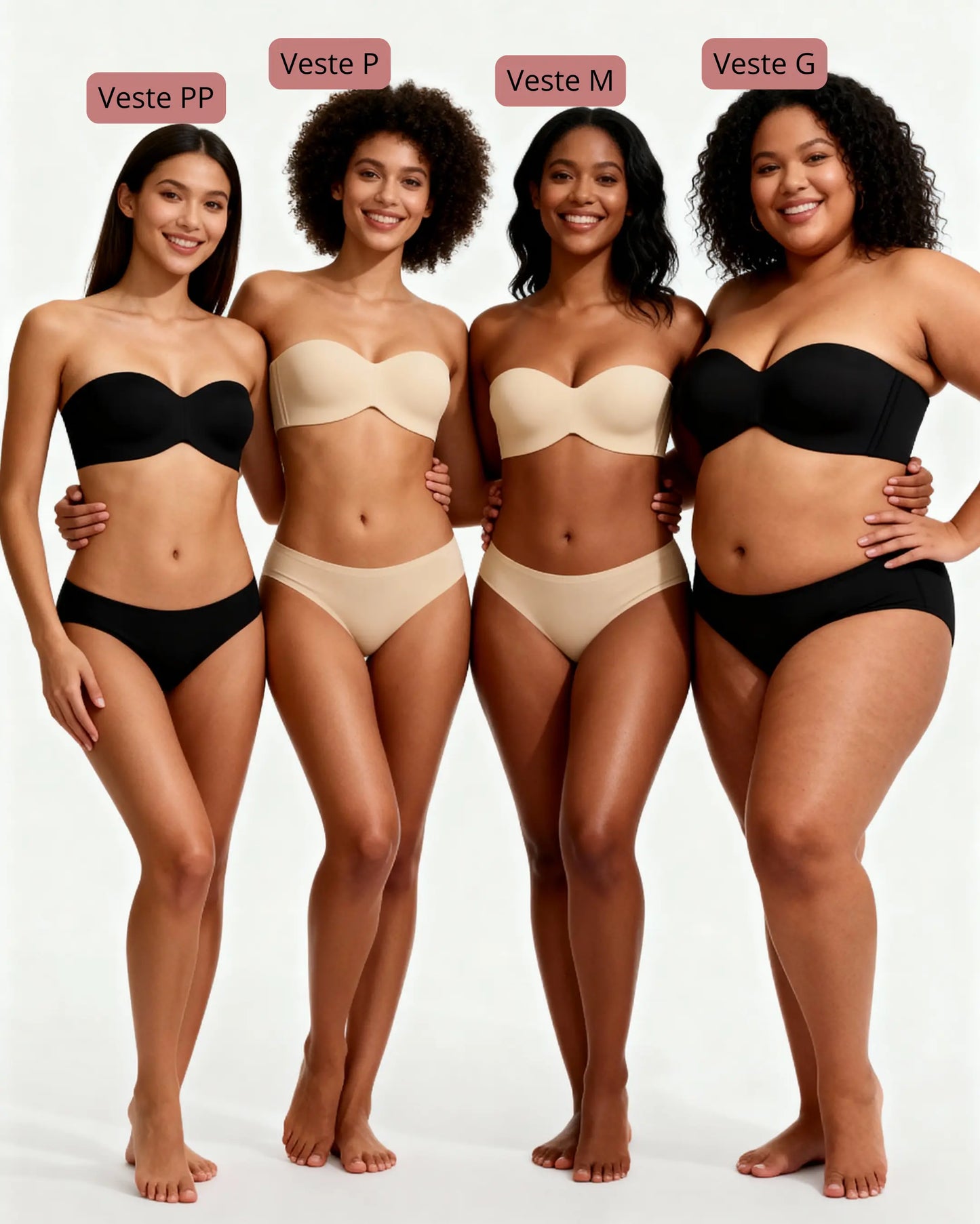 Sujetador sin tirantes - con tirantes removibles