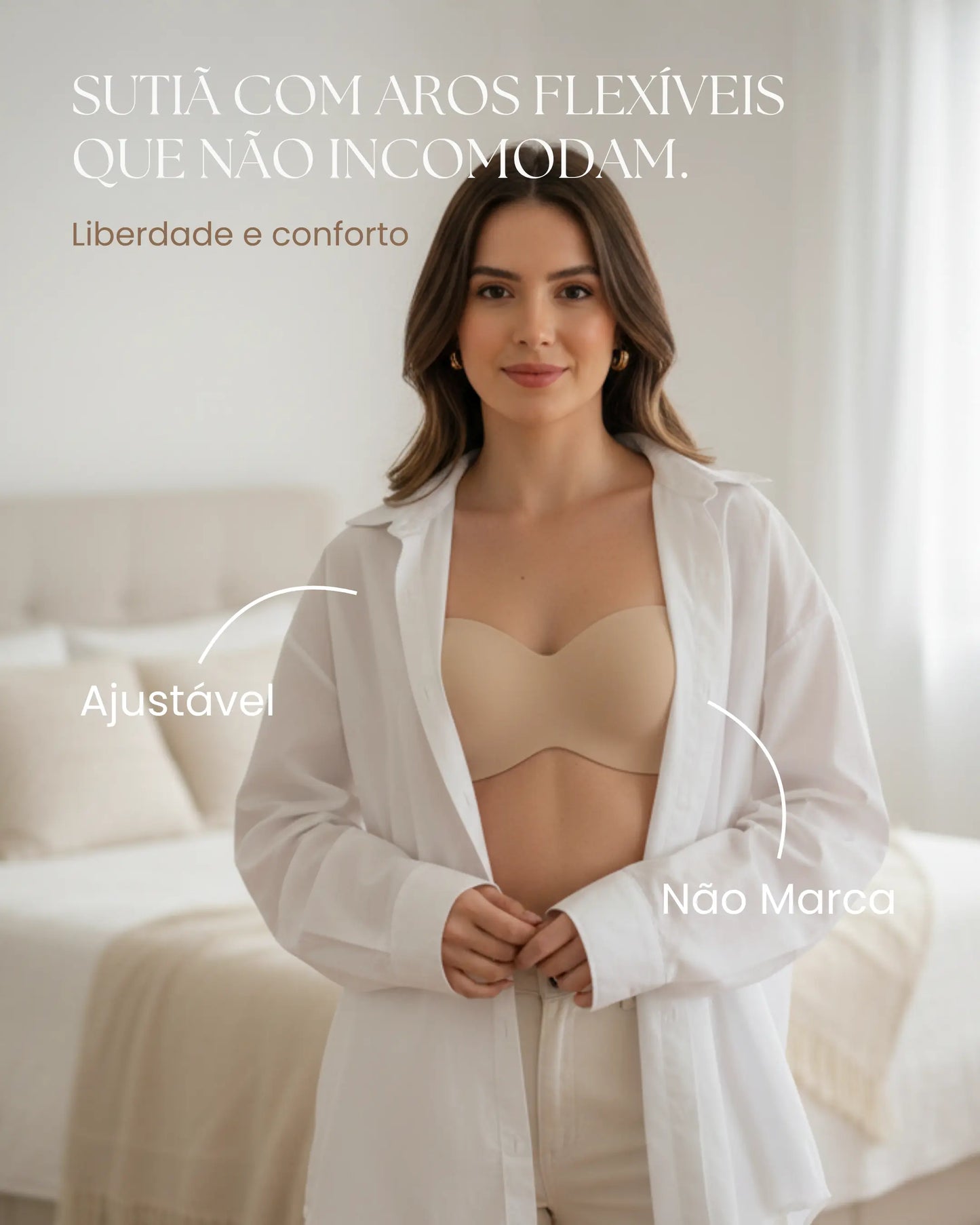 Sujetador sin tirantes - con tirantes removibles