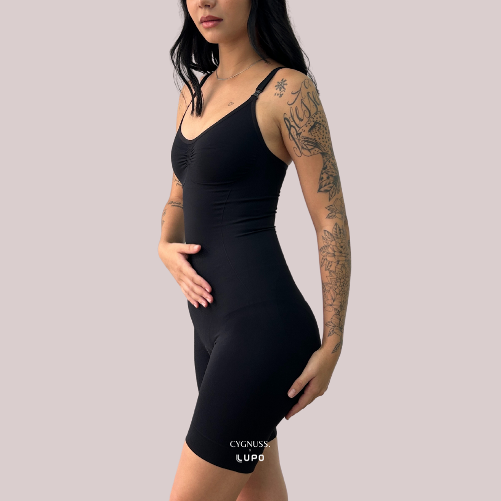 Body Modelador Emana Cygnuss x Lupo, lingerie confortável e sofisticada, sutiã sem costura, ajuste perfeito, tecido respirável.