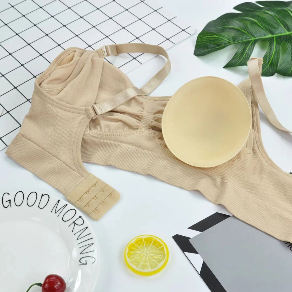 Sutiã Liberty com bojo removível, sutiã de amamentação confortável e sofisticado em tecido respirável e sem costura.