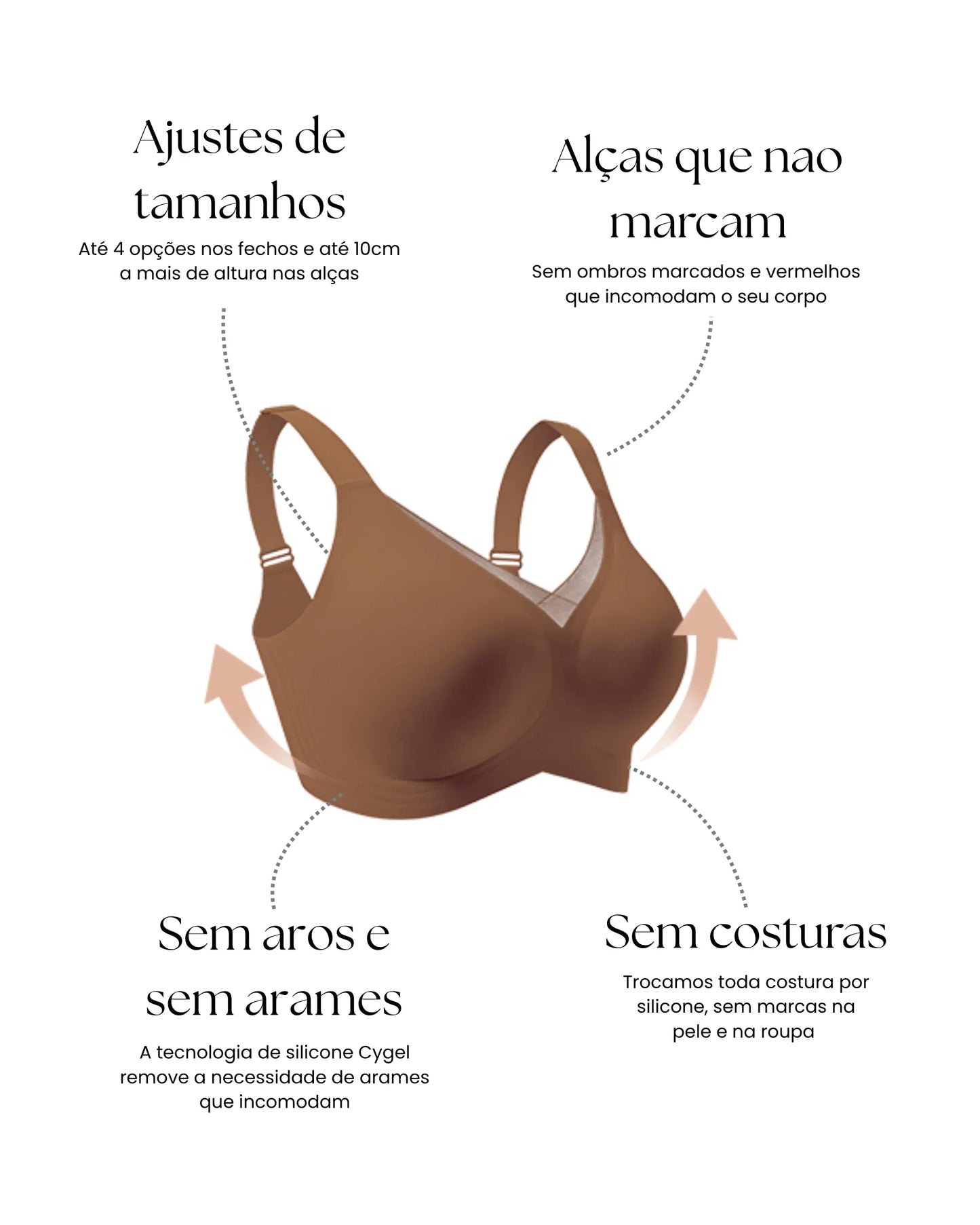 Sutiã Elegance Plus Size - Sofisticação sem Aros