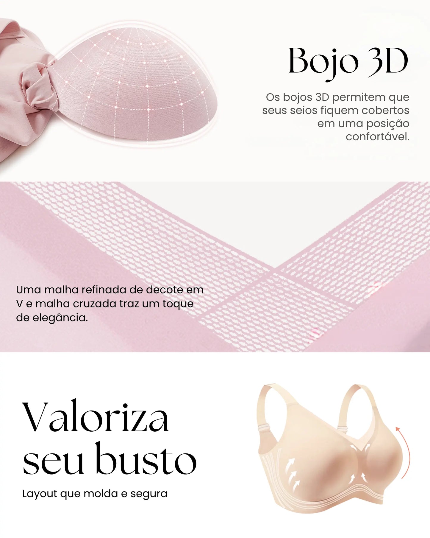 Sutiã Elegance Plus Size - Sofisticação sem Aros