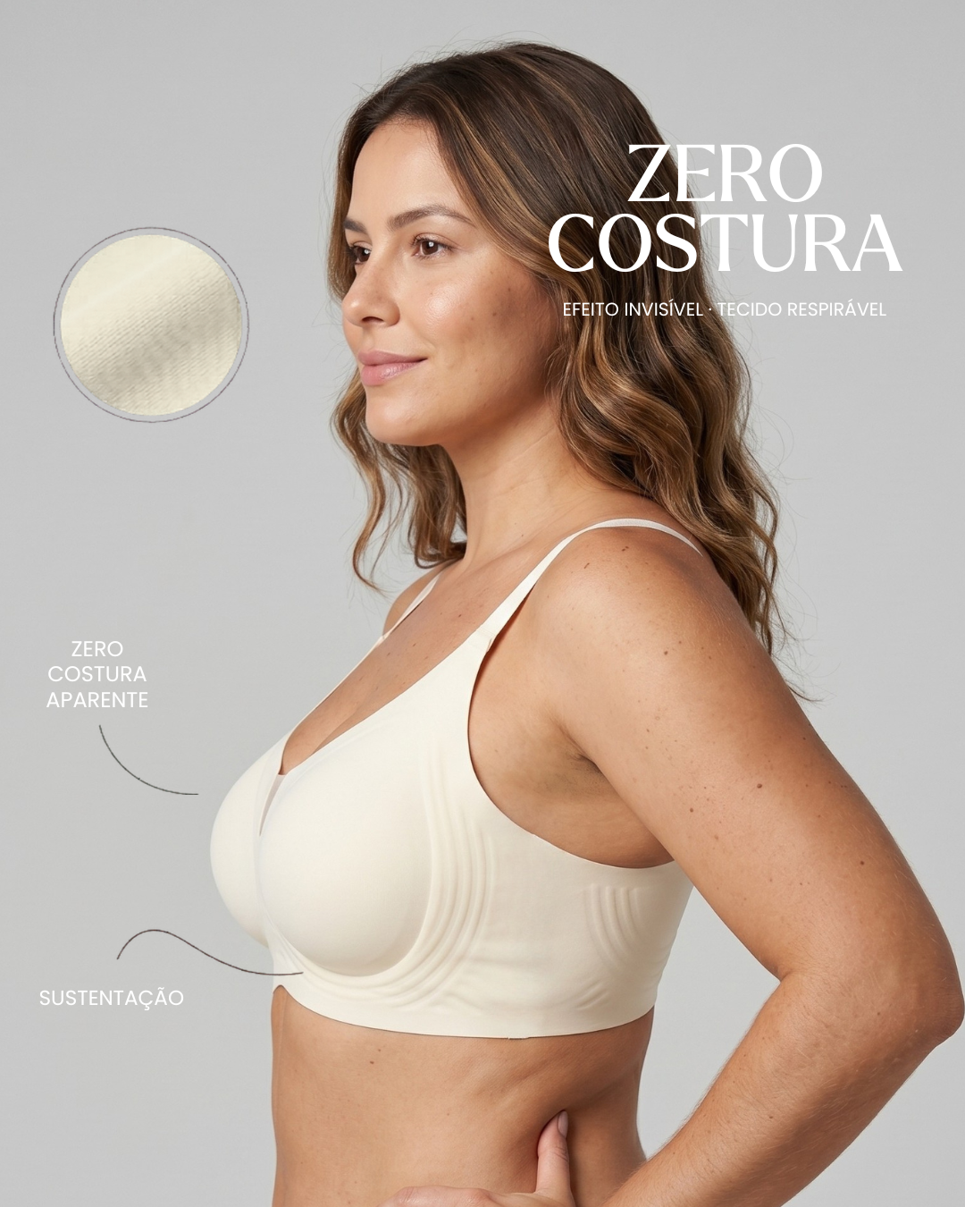 Sutiã Glamour - Alças Finas e Aveludadas