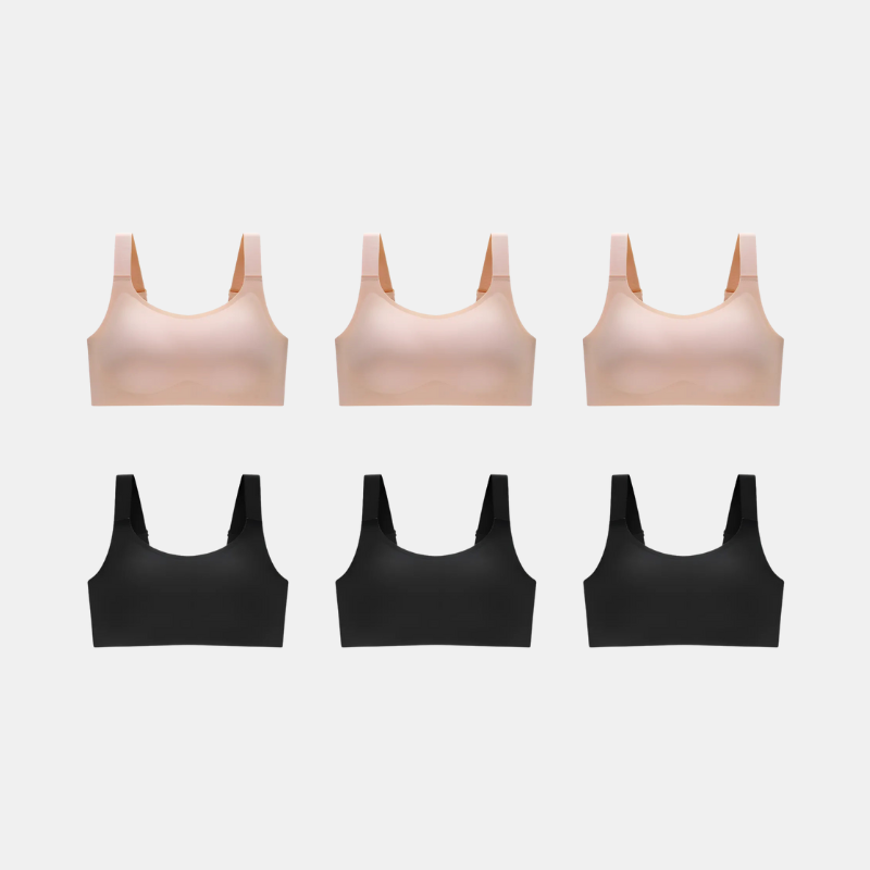 Kit com 6 unidades Sutiã Conforto Premium Plus Size - e Confortável