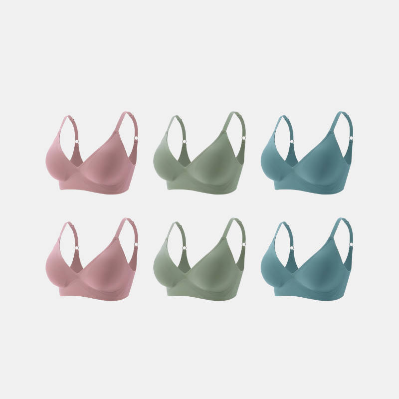 Kit 6 Sutiã Conforto Premium - Alça Fina Modelagem e Conforto