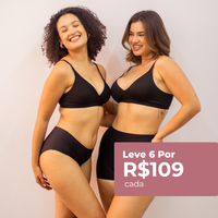 Kit 6 Sutiã Conforto Premium - Alça Fina Modelagem e Conforto