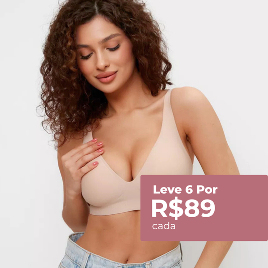 Kit com 6 unidades Sutiã FIT - Alça Fina e Bojo removível