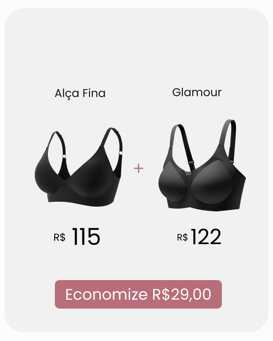 Kit Premium Alça Fina + Glamour Alça Fina com Desconto