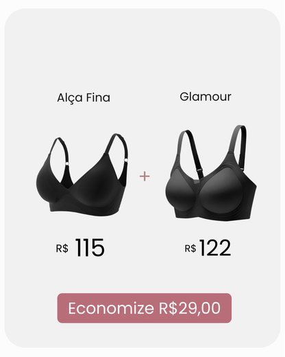 Kit Premium Alça Fina + Glamour Alça Fina com Desconto