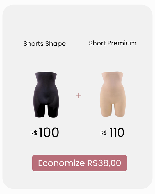 Kit Short Slim + Short Premium - Modelagem e Conforto Total
