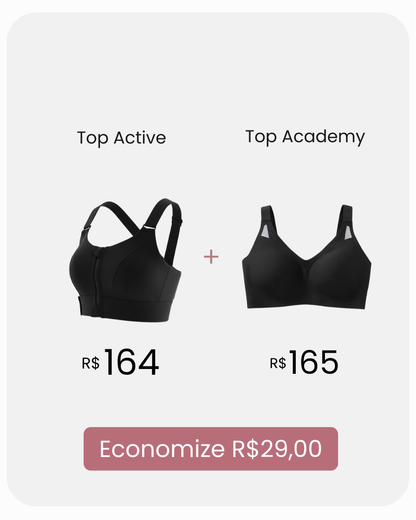 Kit Top Active + Top Academy com Desconto
