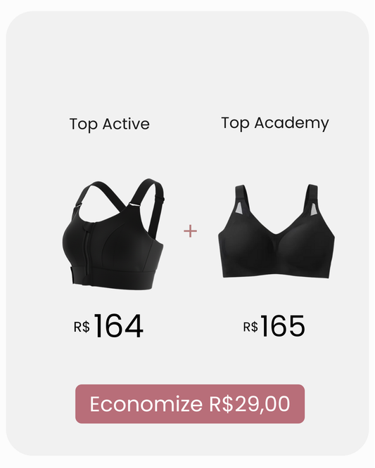 Kit Top Active + Top Academy com Desconto