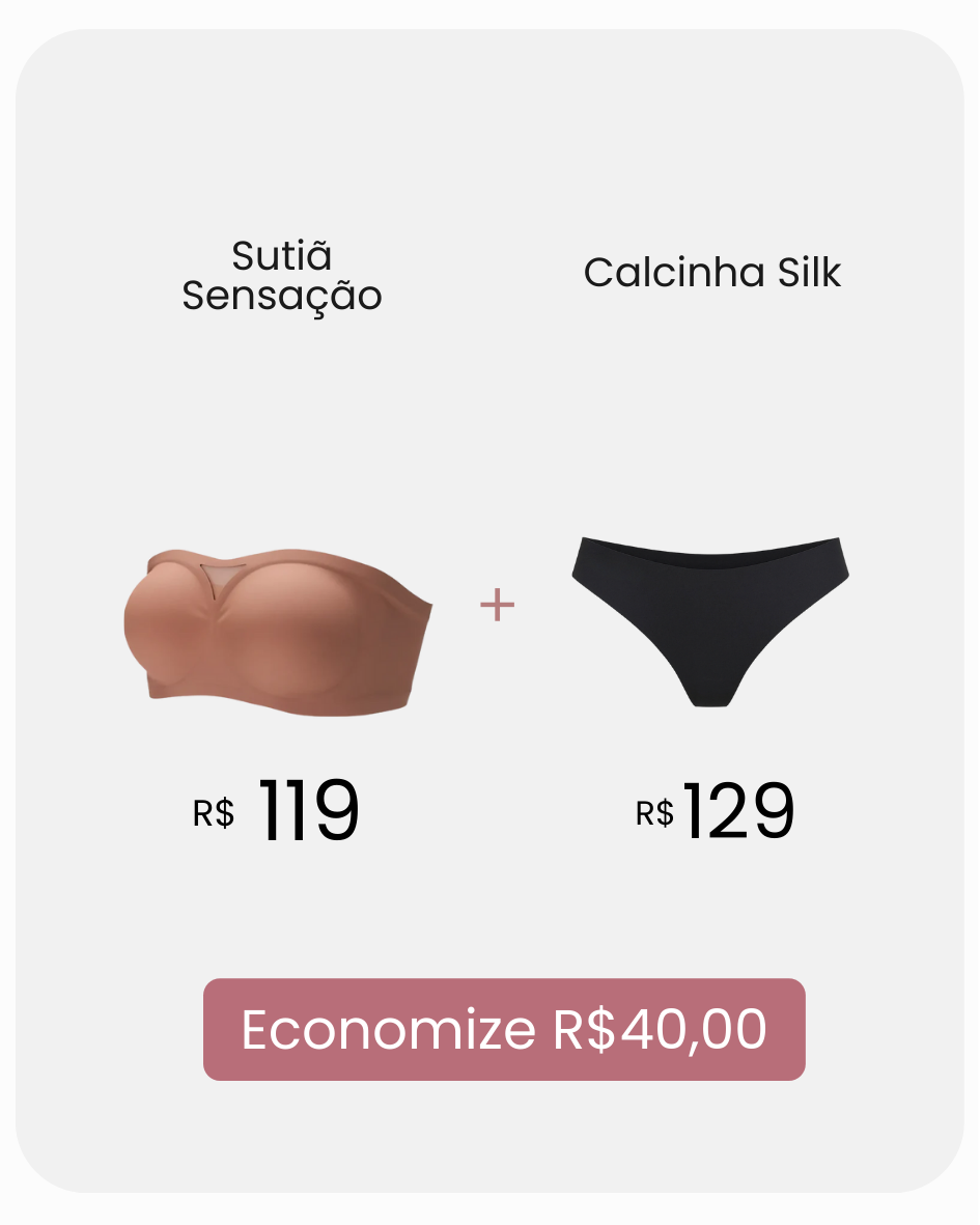 Kit Sutiã Sensação + 3 Calcinhas Silk com Desconto