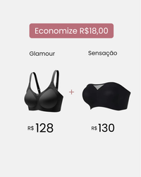 Kit Glamour Alça Fina + Sensação Tomara que Caia com Desconto