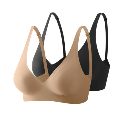 Experimente o sutiã que une conforto e estilo com maestria: o Sutiã Fit kit com dois, bege e preto