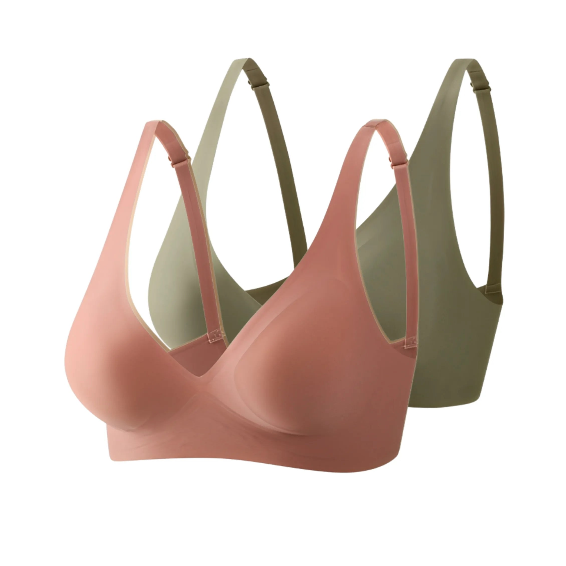 Experimente o sutiã que une conforto e estilo com maestria: o Sutiã Fit kit com dois, rose e verde