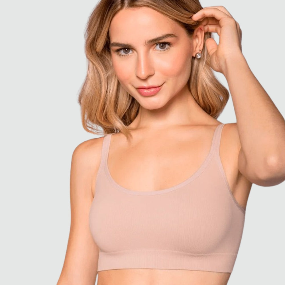 Top Power Básico sem costura Cygnuss x Lupo, lingerie feminina confortável e sofisticada, tecido respirável e ajuste perfeito.