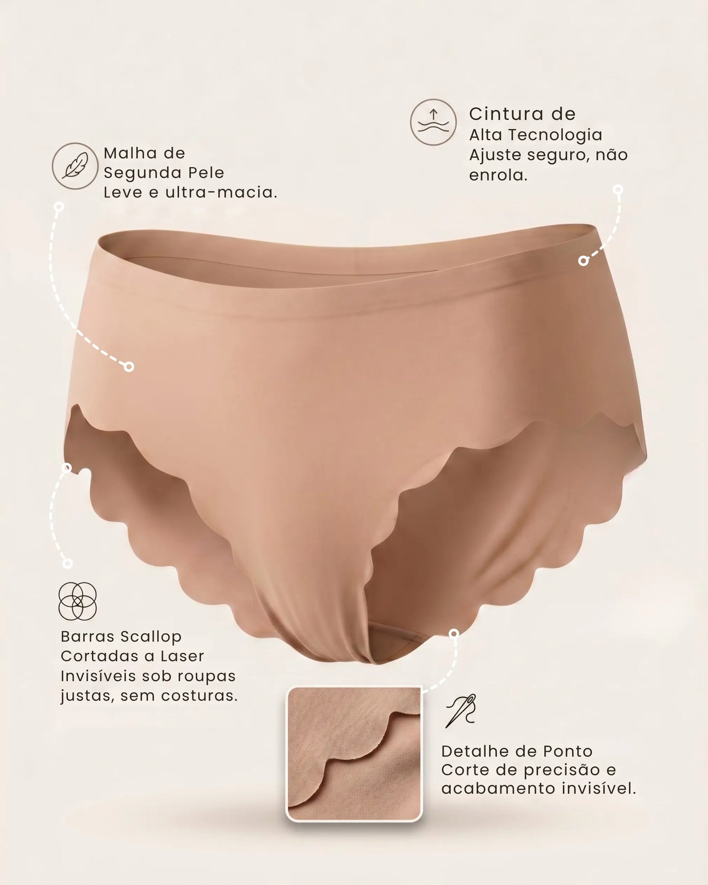 Calcinha Bubbles - Conforto Sem Costuras