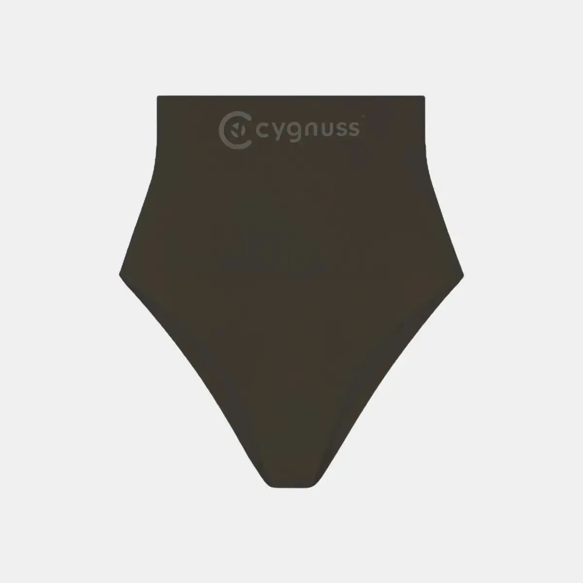 Imagem da Calcinha Modeladora Pêra da Cygnuss, modelo tanga na cor preta, exibida em posição plana sobre fundo branco, com cintura super alta e design que afina a silhueta.

