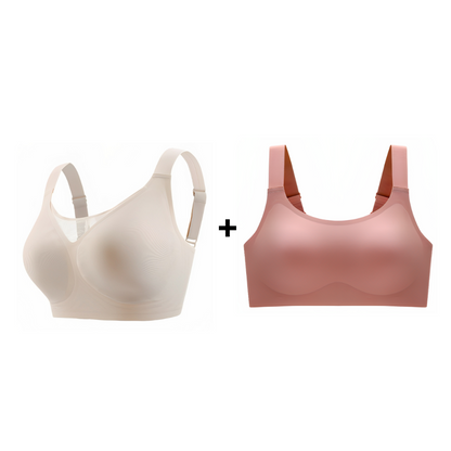 Kit promocional com sutiã plus size bege e rosa, feito com material premium para máximo conforto. Ideal para o uso diário, com sustentação suave e acabamento invisível sob a roupa.