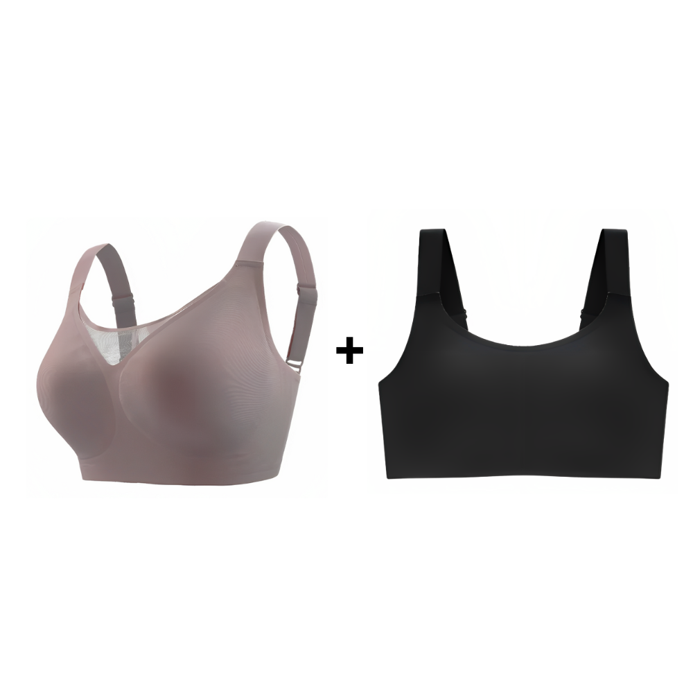 Kit premium plus size com sutiã chocolate e preto, ideal para quem busca conforto absoluto e ajuste perfeito. Peças com tecnologia exclusiva e acabamento sem marcas, ideais para o dia a dia.