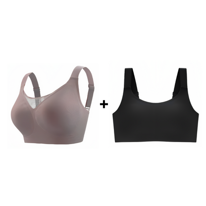 Kit premium plus size com sutiã chocolate e preto, ideal para quem busca conforto absoluto e ajuste perfeito. Peças com tecnologia exclusiva e acabamento sem marcas, ideais para o dia a dia.