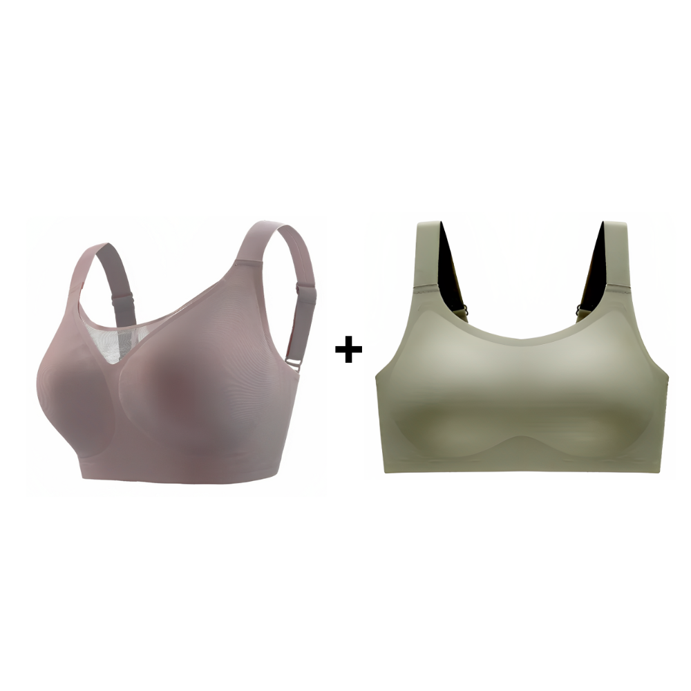 Kit premium com sutiã plus size chocolate e verde, ideal para quem busca conforto absoluto e estilo no dia a dia. Sustentação sem apertos, tecnologia sem costura e toque macio.