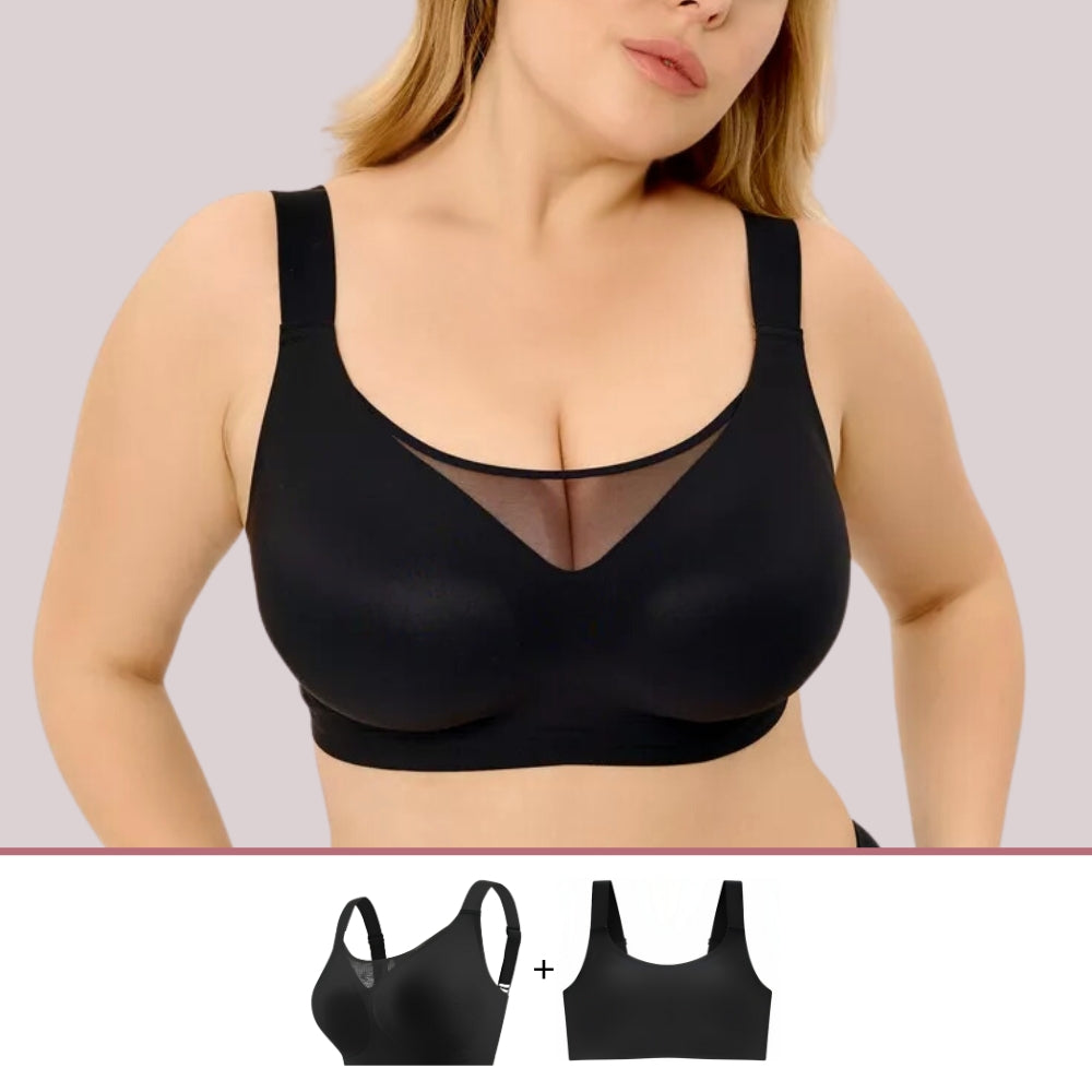 Kit promocional com sutiã preto com tule e sutiã liso Cygnuss, ideal para quem busca conforto e sofisticação no dia a dia. Modelagem premium que valoriza o busto com leveza, estilo e sustentação sem apertar. Aproveite o design elegante com toque moderno.