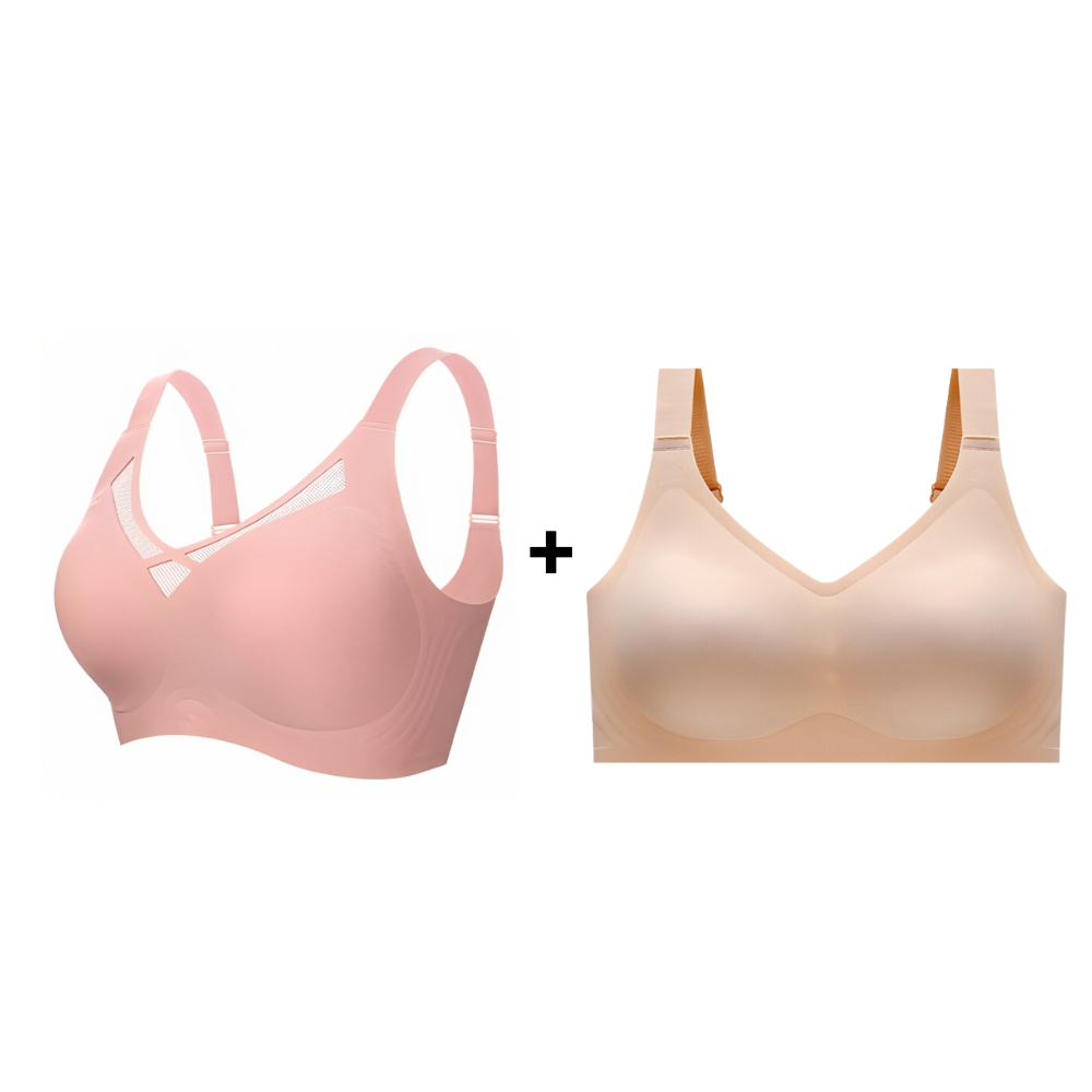 Kit promocional com sutiã rosa e nude da Cygnuss. Perfeito para quem busca conforto e elegância em cada detalhe. Peças com qualidade premium, sustentação firme e toque ultramacio, ideal para o uso diário com liberdade total de movimento.
