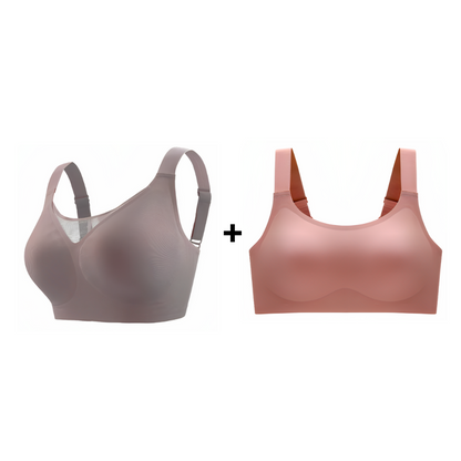 Kit promocional com sutiã chocolate e rosa plus size, oferecendo conforto e sustentação com qualidade premium. Ideal para o dia a dia, com toque suave e tecnologia sem marcas.