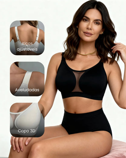 Oferta Black Sutiã Charmy Plus Size