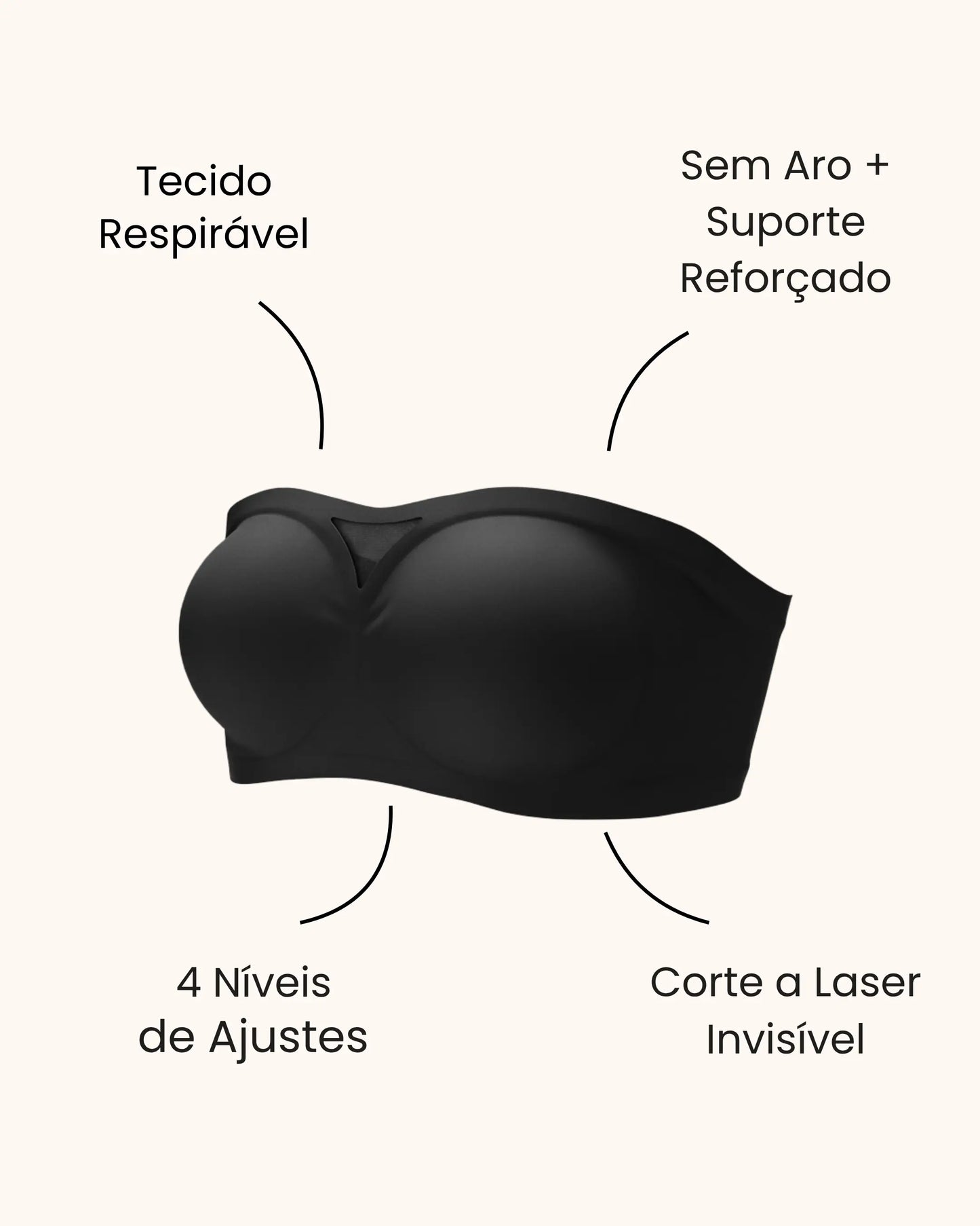 Sujetador sin tirantes - Look Tirantes extraíbles 