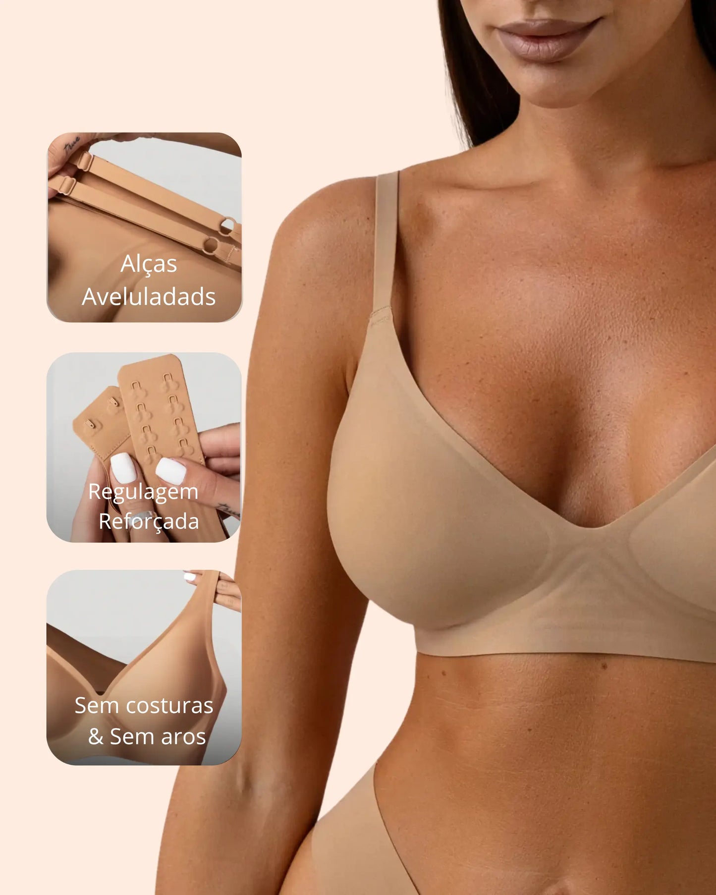 Sujetador Premium Comfort con tirantes finos: ligereza con tirantes finos y aterciopelados 